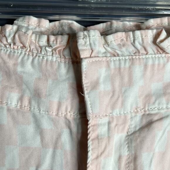 BP Pink and White Checkered High Waisted Cargo Pants Size Small - Picture 6 of 11